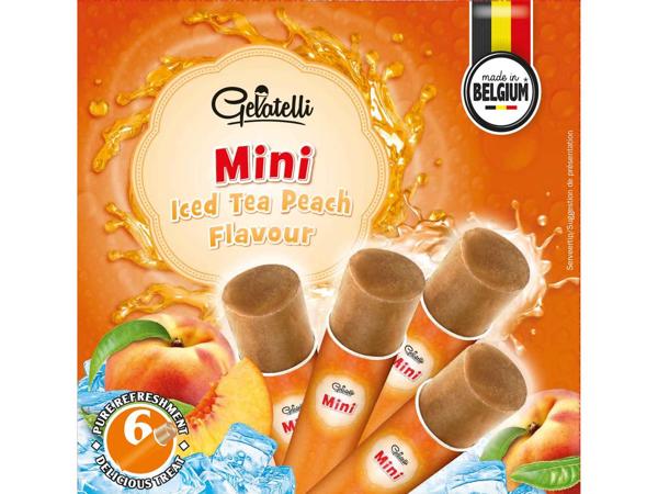 Mini-Wassereislutscher mit Pfirsichgeschmack