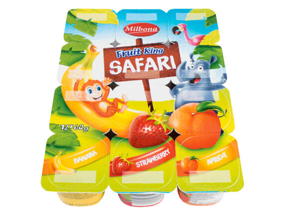 Milbona Fruit King Safari -rahka 2 kpl