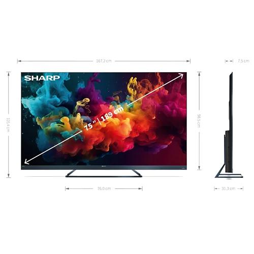 SHARP 4K Ultra HD 144Hz QLED Google Smart-TV™ 189 cm (75") FQ5EG