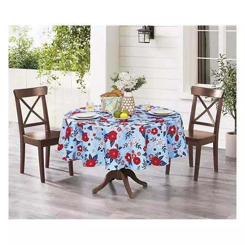 70" Round Indoor/Outdoor Tablecloth - Flowers
