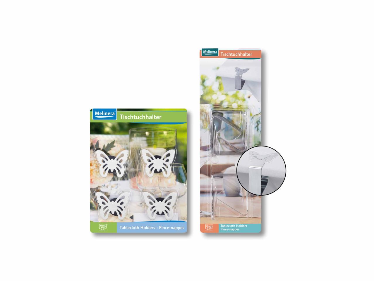 Pinces à nappes, lot de 4
