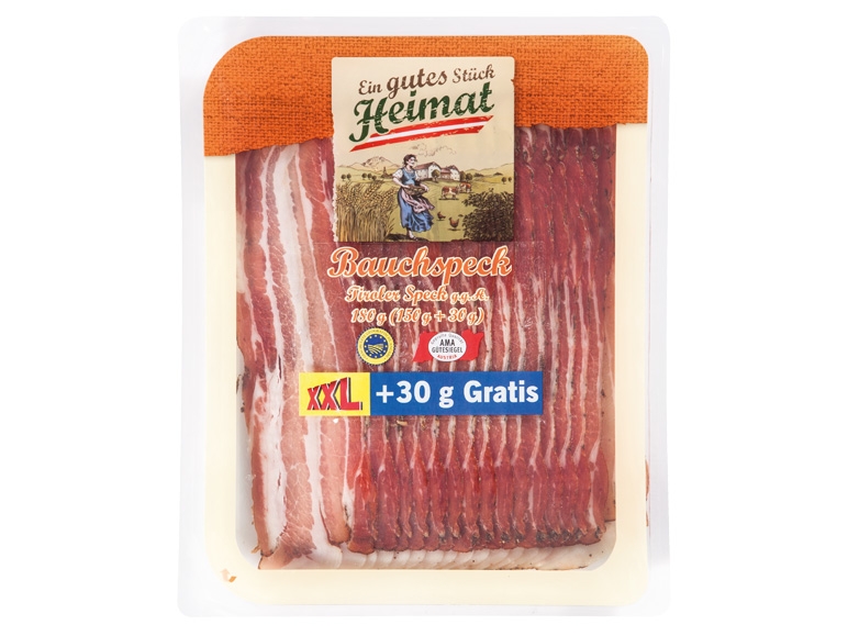 EIN GUTES STÜCK HEIMAT Bauchspeck 150 g + 30 g gratis
