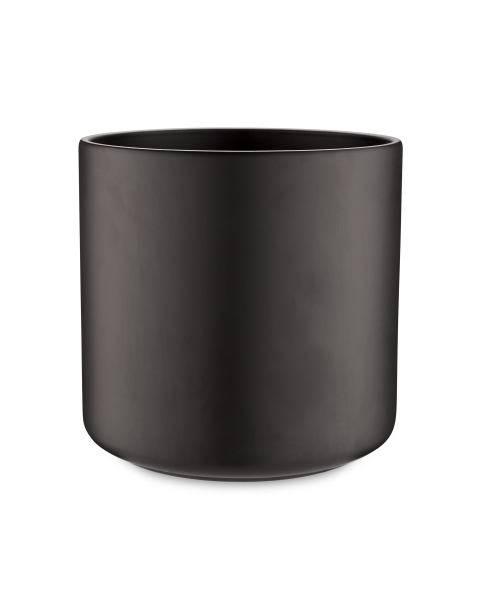 Anthracite Cylinder Ceramic Pot
