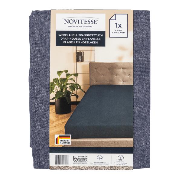 NOVITESSE(R) 				XXL-Flanell-Spannbetttuch, 2 Pers.