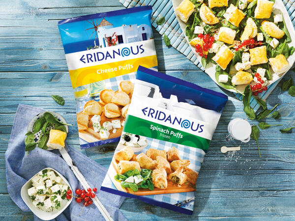 Feuilletés fourrés aux épinards/au fromage
