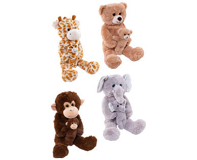 TOY LINO 
 ANIMAL EN PELUCHE AVEC SON PETIT