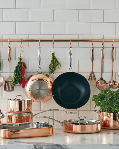 24cm Copper Stockpot with Lid