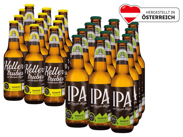 Landbräu Kellertrübes Bier oder IPA