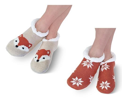 Serra 
 Ladies 2pk Chunky Knit Slipper Sock