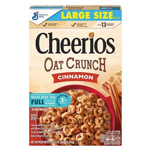 Cinnamon Oat Crunch Cheerios Cereal, 18.2 oz