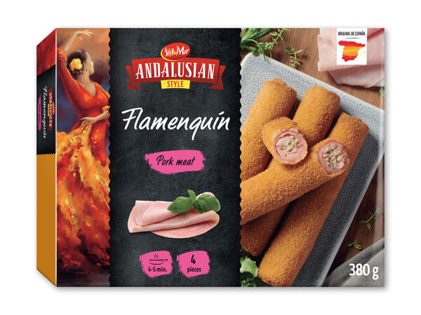 Flamenquin panerede pølser