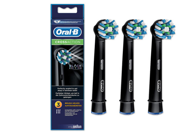 ORAL-B(R) Aufsteckbürsten CrossAction in der „Black Design"-Edition"