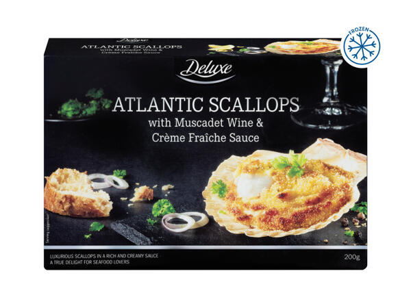 Deluxe Atlantic Scallops with Muscadet Wine & Crème Fraiche Sauce