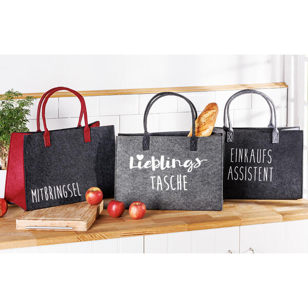 Tasche in Filzoptik