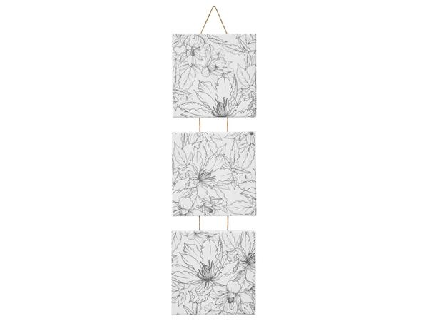 Blank or with printed outline canvas, 3 pieces