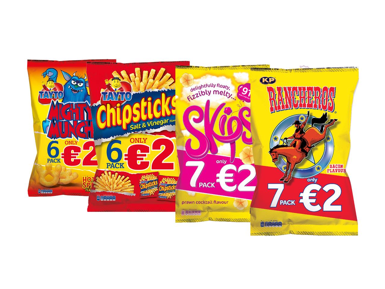 TAYTO Mighty Munch/Chipsticks/Skips/Rancheros Crisps