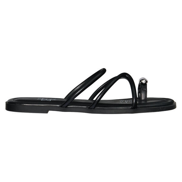 Serra Ladies Black Strappy Sandal - 8