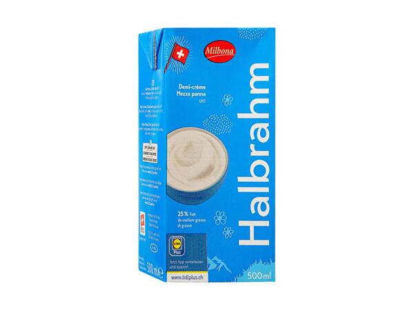 Demi-crème UHT 25% (valable uniquement en Suisse romande)