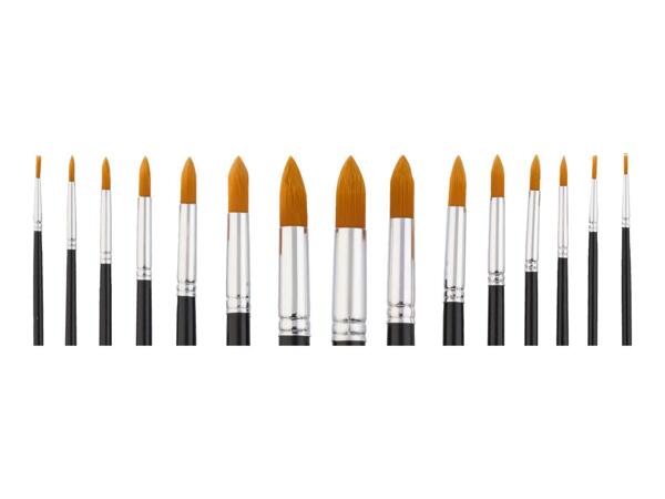 Round Paint Brush Set - 15 Pieces