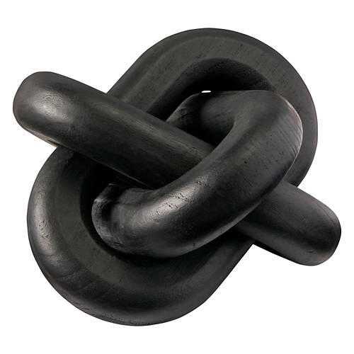 Matte Black Oversized Paulownia Wood Knot, 7.8" x 4.6"