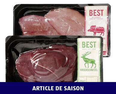 COUNTRY'S BEST 
 ESCALOPE DE CERF/SANGLIER