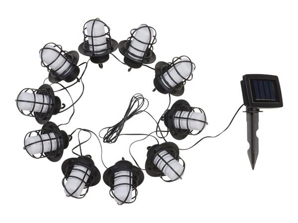 Livarno Home Solar Flaming Lantern String Lights