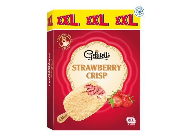 Gelatelli Strawberry Crisp Ice Cream Sticks