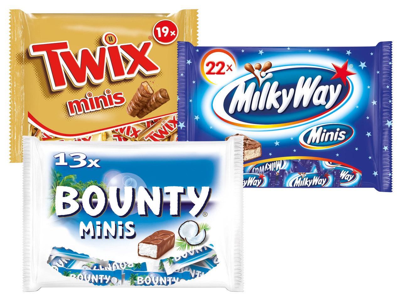 Bounty-/MilkyWay-/Mars- oder Twix-Minis