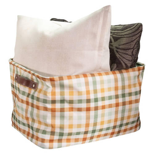 Fall Collapsible Storage Basket, Plaid