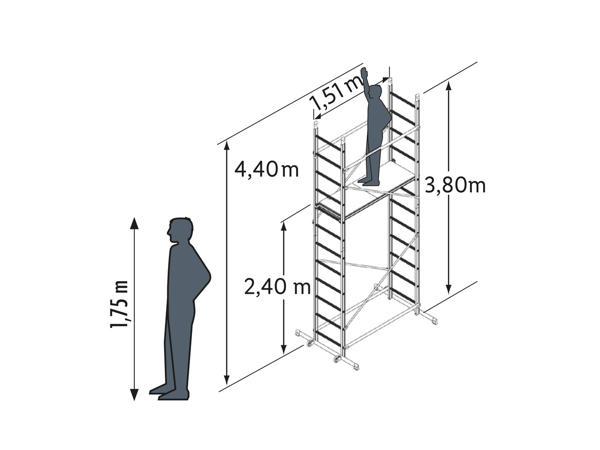 HAILO(R) Aluminium-Gerüst „1-2-3 500"