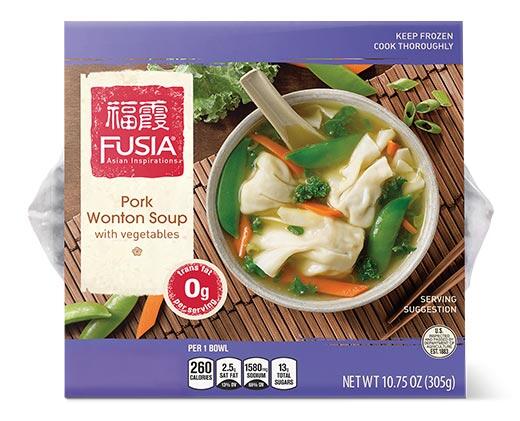 Fusia Asian Inspirations Chicken & Vegetable or Pork & Vegetable Wonton Soup