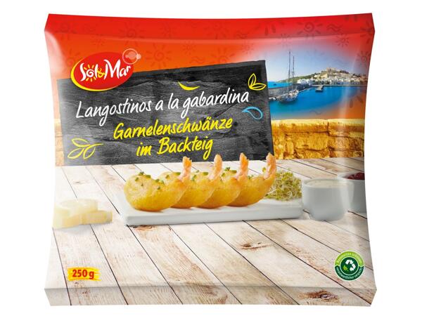 Garnelenschwänze im Backteig