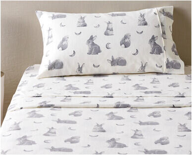 Organic Cotton Flannelette Fitted Sheet Set - King Single Size