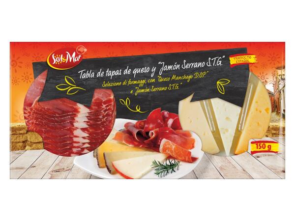 Selection of Cheeses with "Jamón Serrano STG"