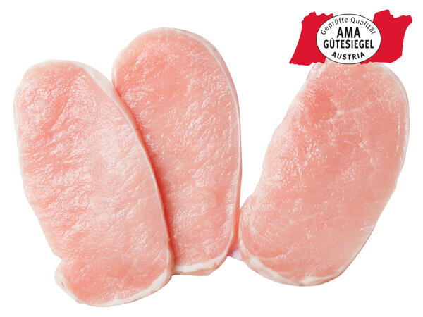Frische Karreesteaks extra dünn