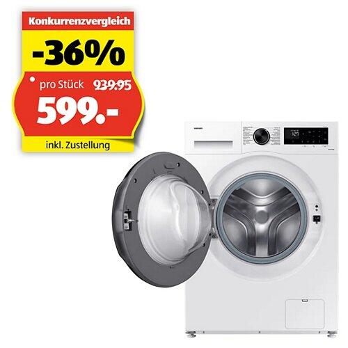 SAMSUNG Waschmaschine WW5000C, 9 kg, WW90CGC04AAEWS, Carved Black