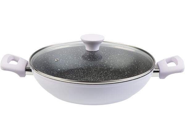 Aluminium Shallow Casserole Ø 28cm with Glass Lid