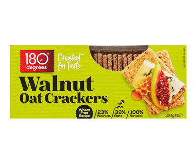 180 Degrees Walnut Oat Crackers 150g