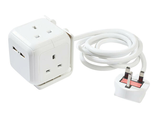 Silvercrest Socket Cube with USB Ports