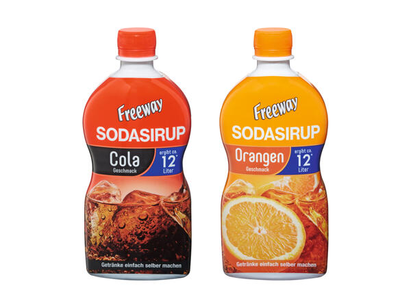 Sciroppo per bevande gassate cola e arancia