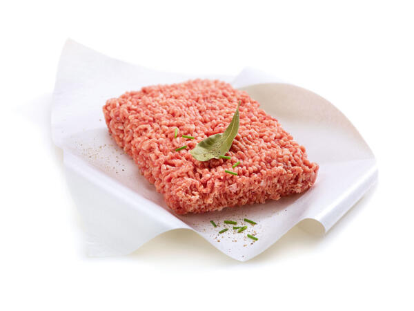 Schweine- und Kalbshackfleisch