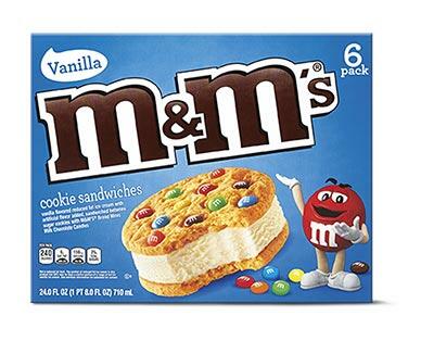 M&M's Ice Cream Cookie Sandwiches