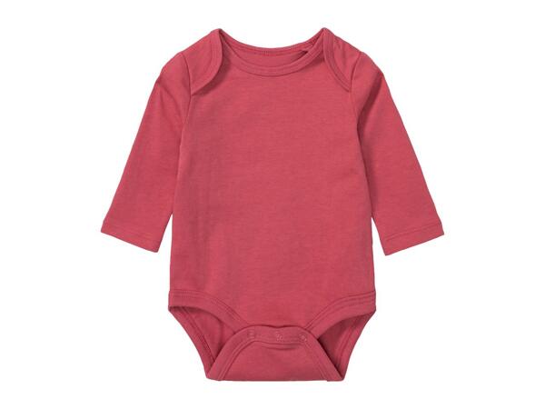 Lupilu Baby Long-Sleeve Bodysuits - 3 Pack Red
