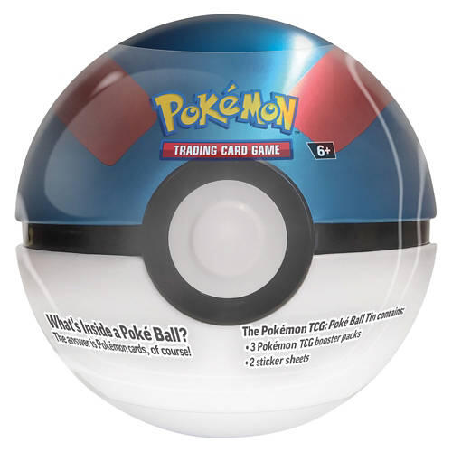Pokémon Pokeball Tin with Trading Cards - Assorted Varieties