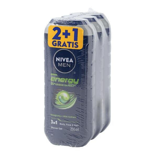 NIVEA(R) 				Gel douche, 3 pcs