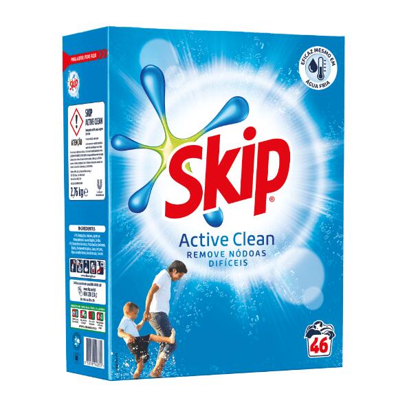 Skip Detergente em Pó para Máquina da Roupa Active Clean