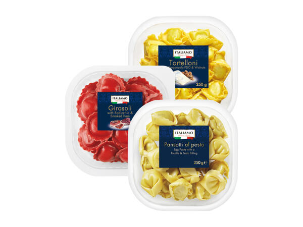 Färsk fylld pasta