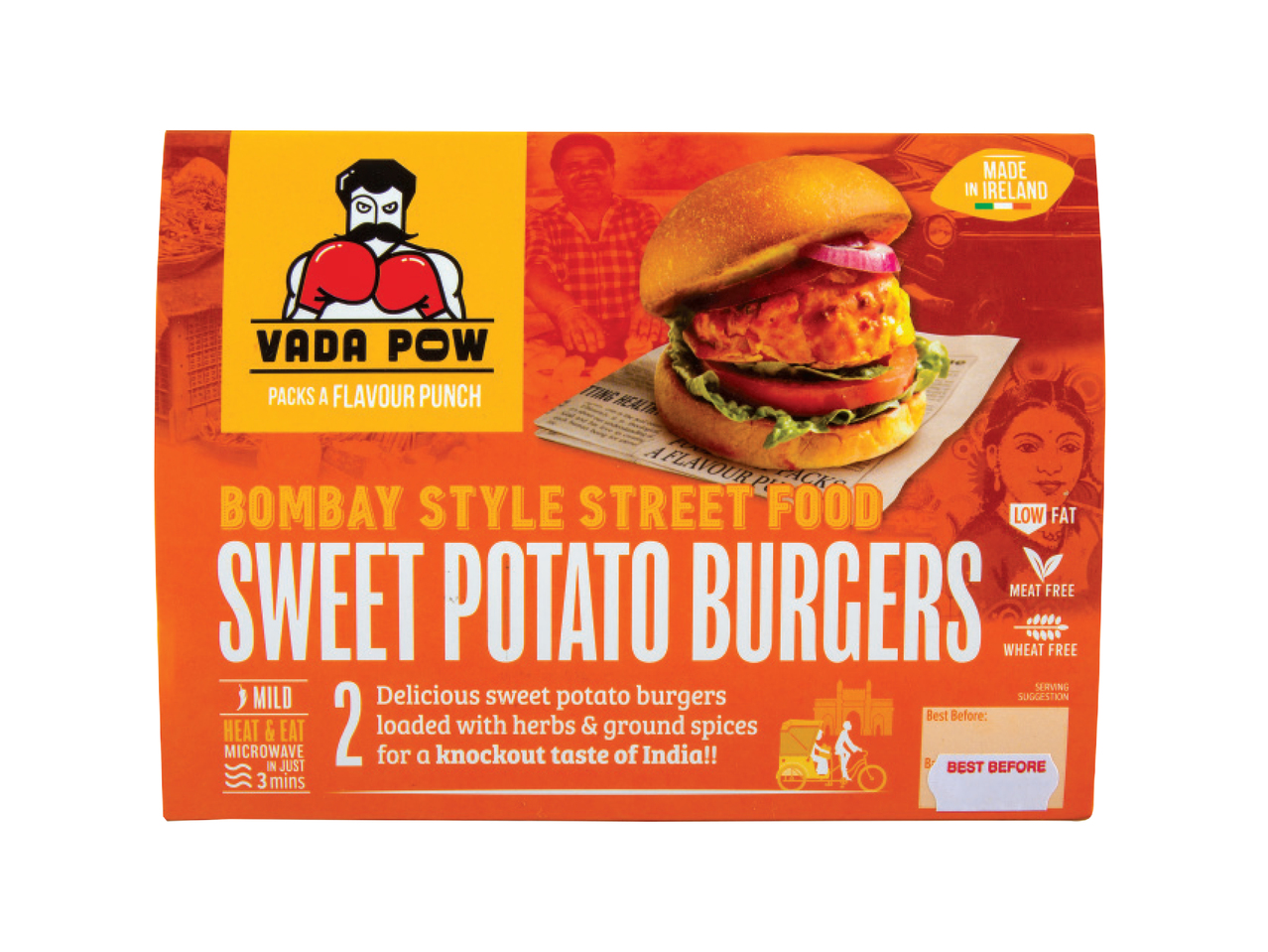 VADA POW Spiced Potato Cakes/ Sweet Potato Burgers