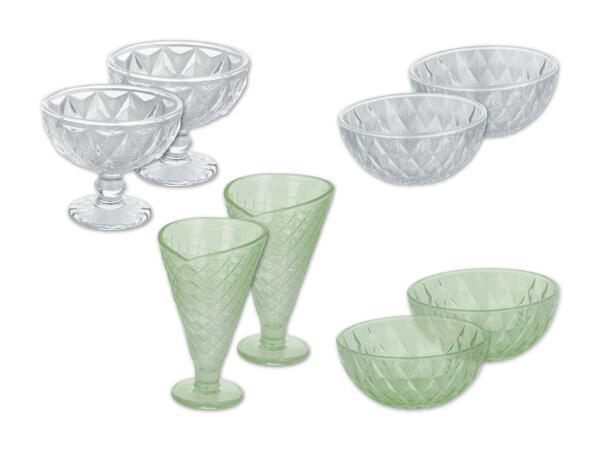 Glas-Eisbecher, 2 Stück