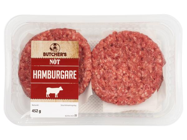Färska hamburgare